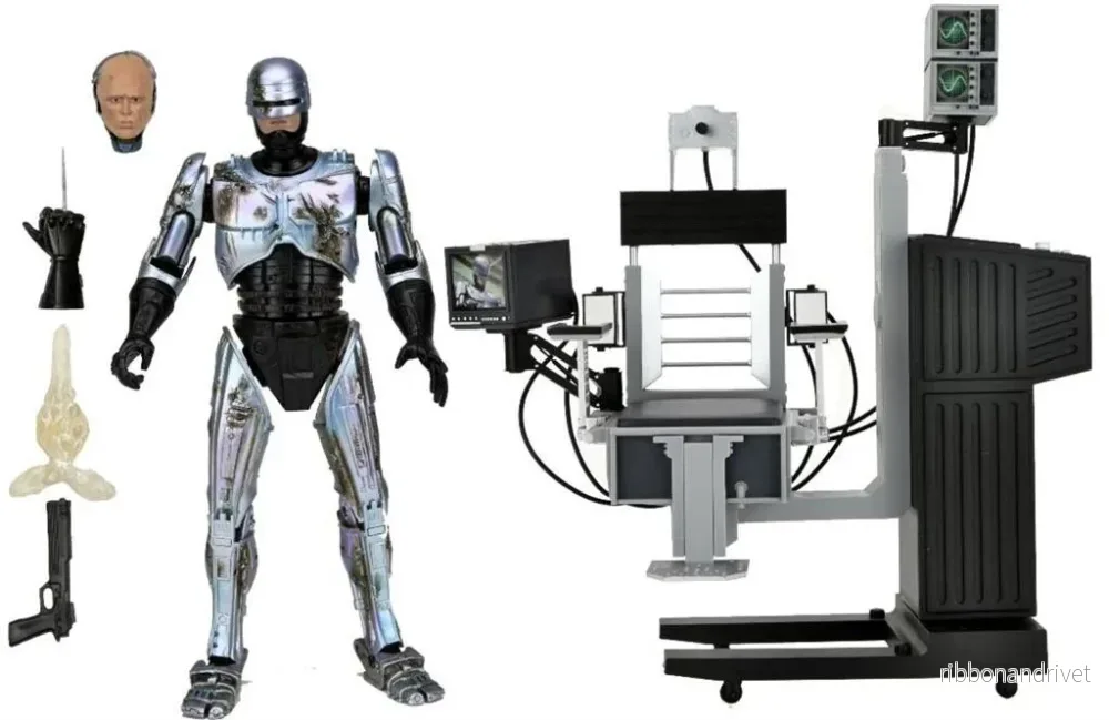 RoboCop 7" Actionfigur - Ultimate Battle Damaged med Stol