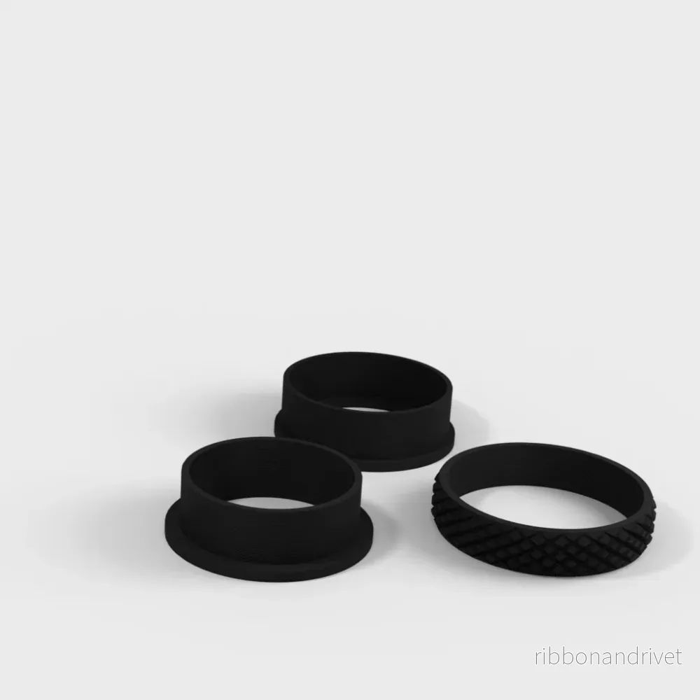 Vridbar fidget-ring med räfflad yta