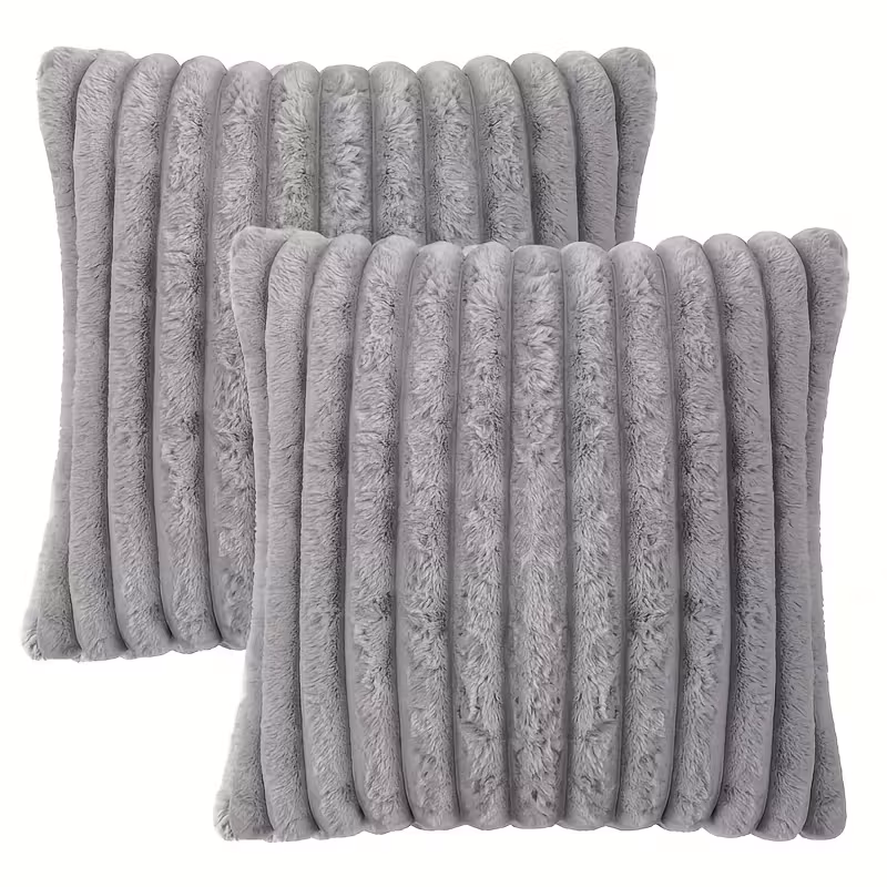Fluffigt kuddfodral i 2-pack - 45x45 cm - Bild 2