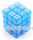 Chessex Signature 12mm d6 Dice Blocks - Frosted Caribbean Blue - Bild 2