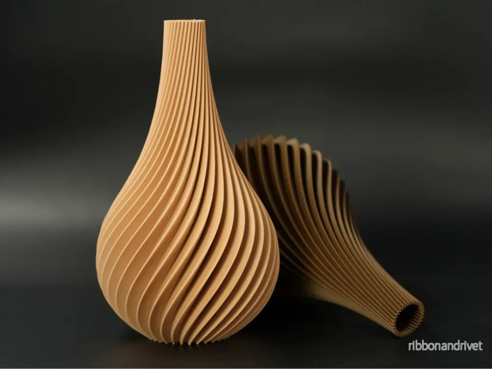 Minimalistisk Japandi Spiral Vase - Bild 3
