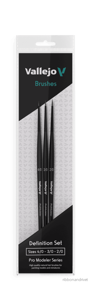 Vallejo Pro Modeler Penselset – Definition Set – Naturligt Hår (Storlekar 4/0, 3/0 & 2/0) Vallejo Pro Modeler Penselset – Definition Set – Naturligt Hår (Storlekar 4/0, 3/0 & 2/0)