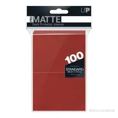 UP - Standard Deck Protector - PRO-Matte Red (100 Sleeves) - Bild 2