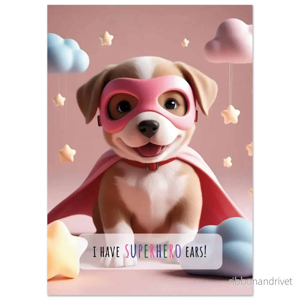 Poster - Hund - I have SUPERHERO ears! - Bild 3
