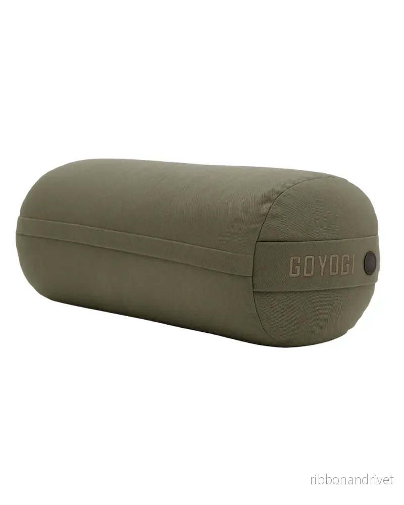 Calm Organic cotton Yoga Bolster – Dark Olive