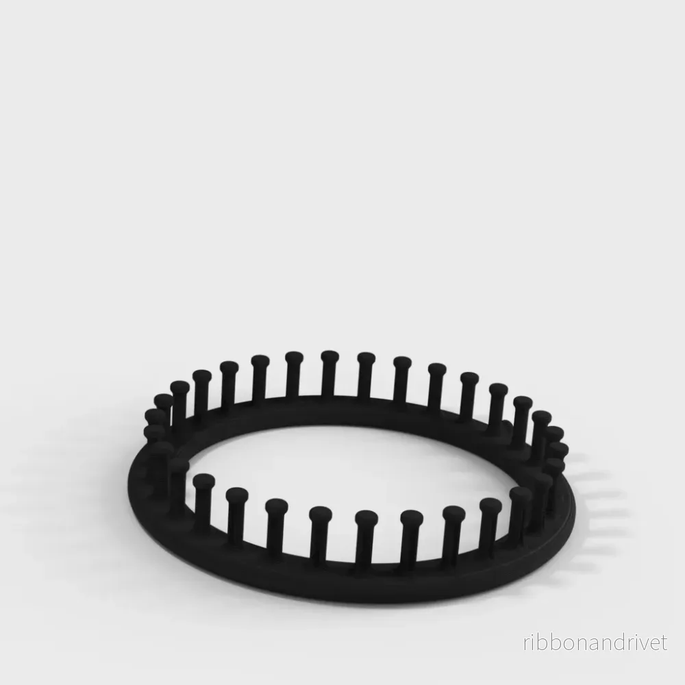 Rund stickningsring på 180 mm med 31 pinnar