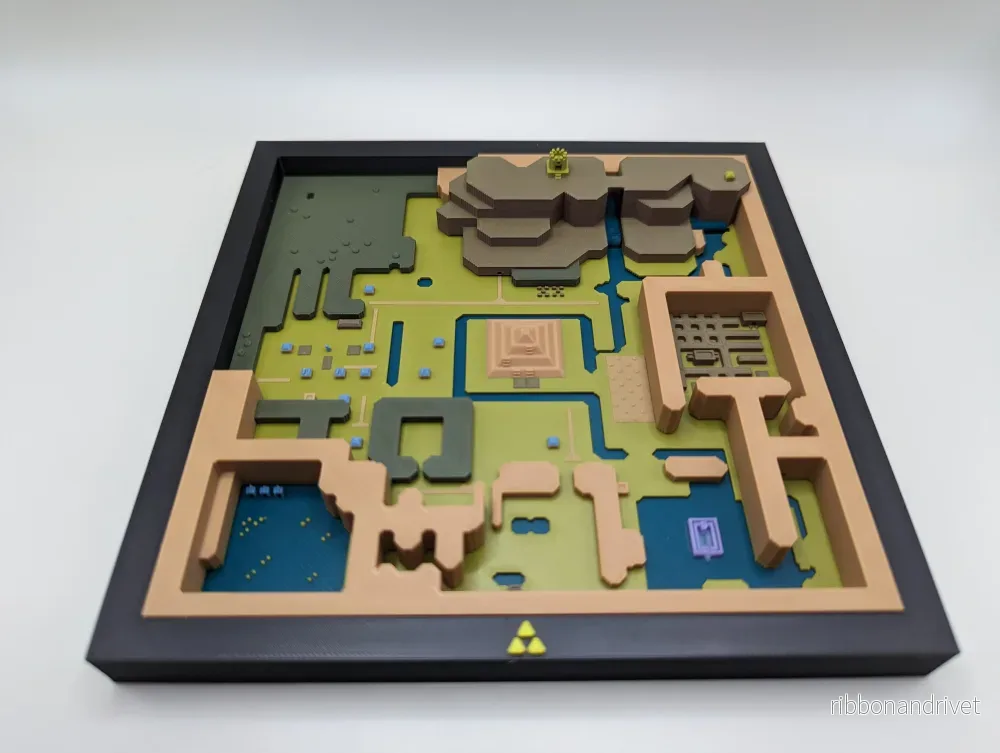 Zelda En länk till det förflutna Dark World Wall Art and Map