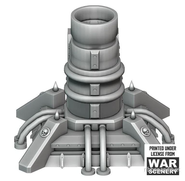 Futuristisk Plasma Generator Terräng för Wargaming Spel