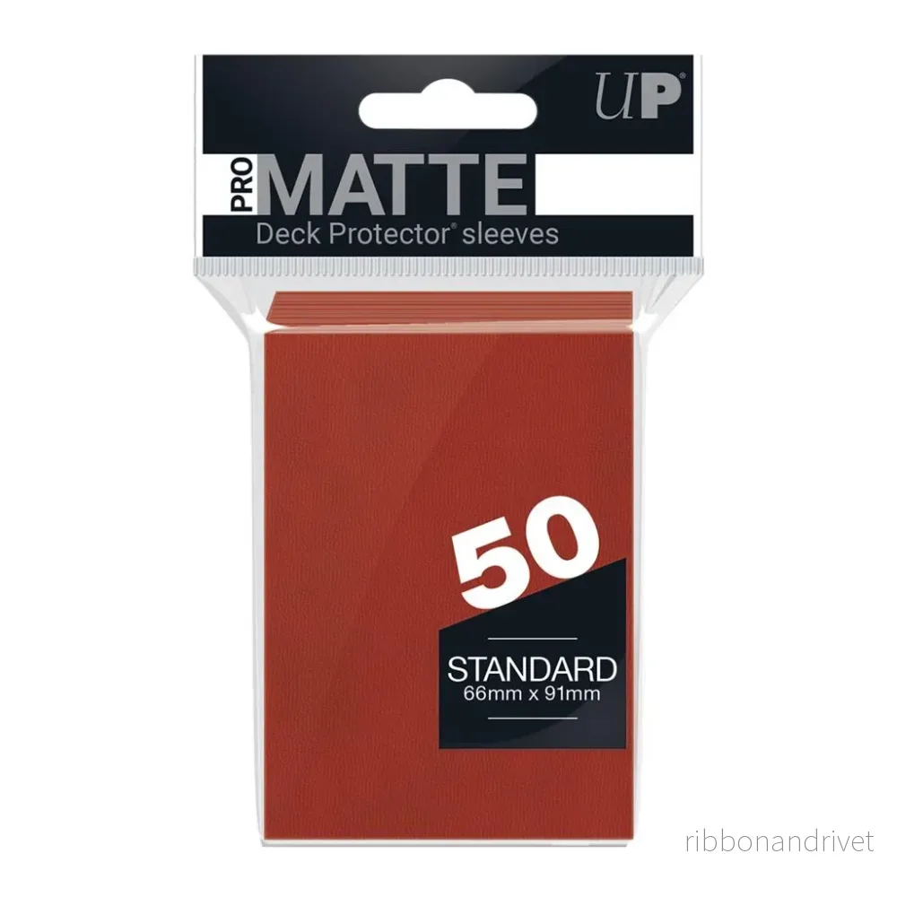 UP - Standard Sleeves - Pro-Matte - Non Glare - Red (50 Sleeves)