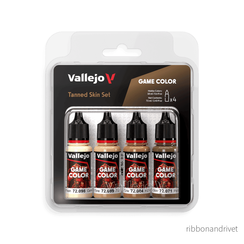Vallejo Game Color Tanned Skin Set 18 ml – 4 färger Vallejo Game Color Tanned Skin Set 18 ml – 4 färger