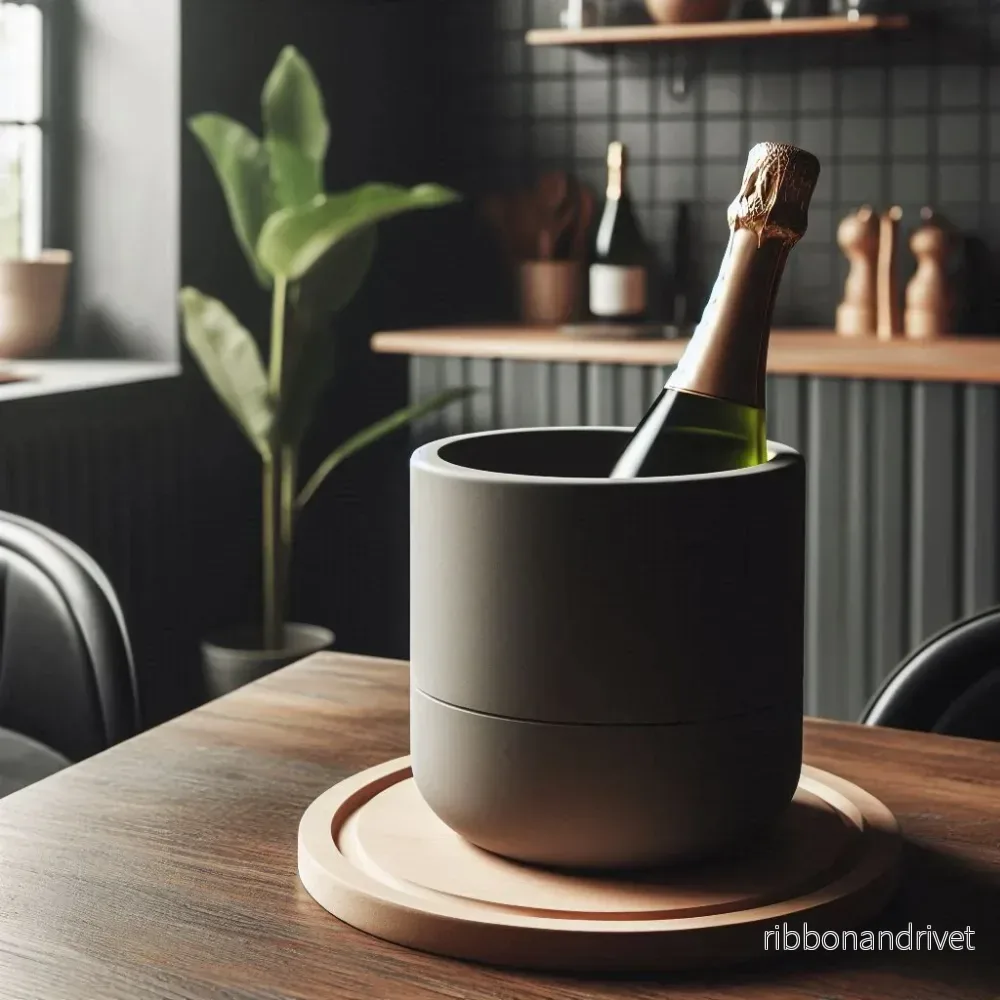 Minimalistisk champagnekylare i modern strömlinjeformad design - Bild 2