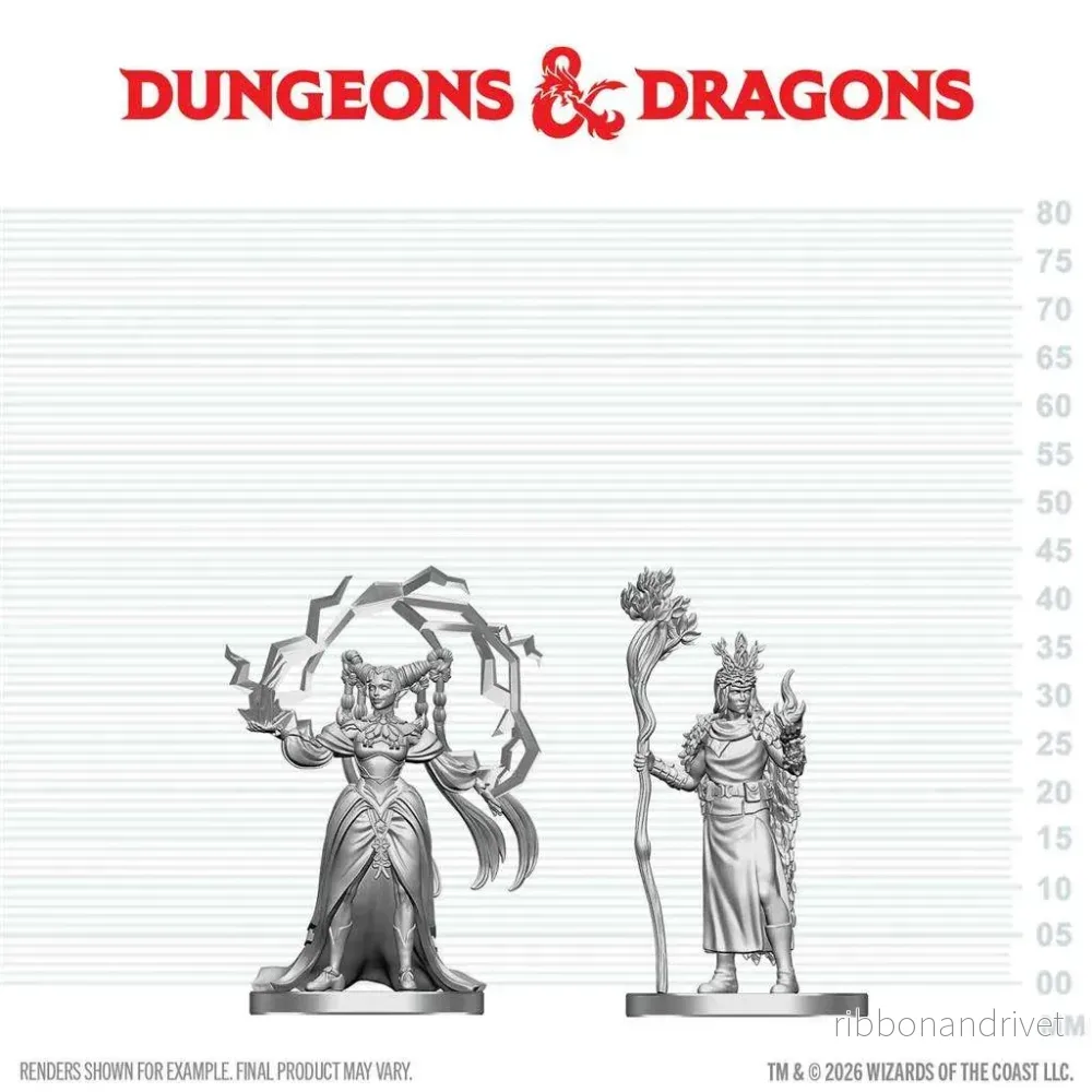 D&D Nolzur’s Marvelous Miniatures: Human Druid & Elf Sorcerer D&D Nolzur’s Marvelous Miniatures: Human Druid & Elf Sorcerer