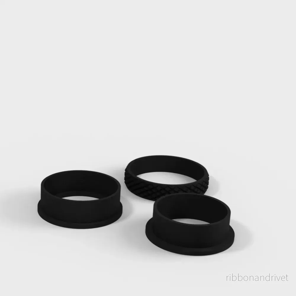 Vridbar fidget-ring med räfflad yta - Bild 2