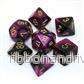 Chessex Gemini Polyhedral 7-Die Set - Black-Purple w/gold - Bild 2