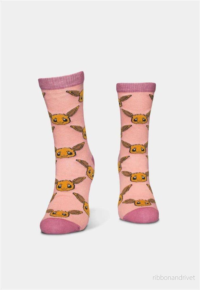 Pokémon – Crew Socks 3-pack – Charmander, Pikachu & Eevee – 35/38 - Bild 3