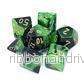 Chessex Gemini Polyhedral 7-Die Set - Svart-Grön med Guld - Bild 2