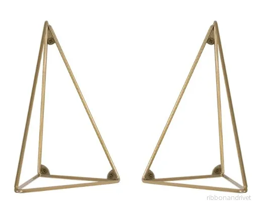 Pythagoras konsoler, 2 st, matt mässing