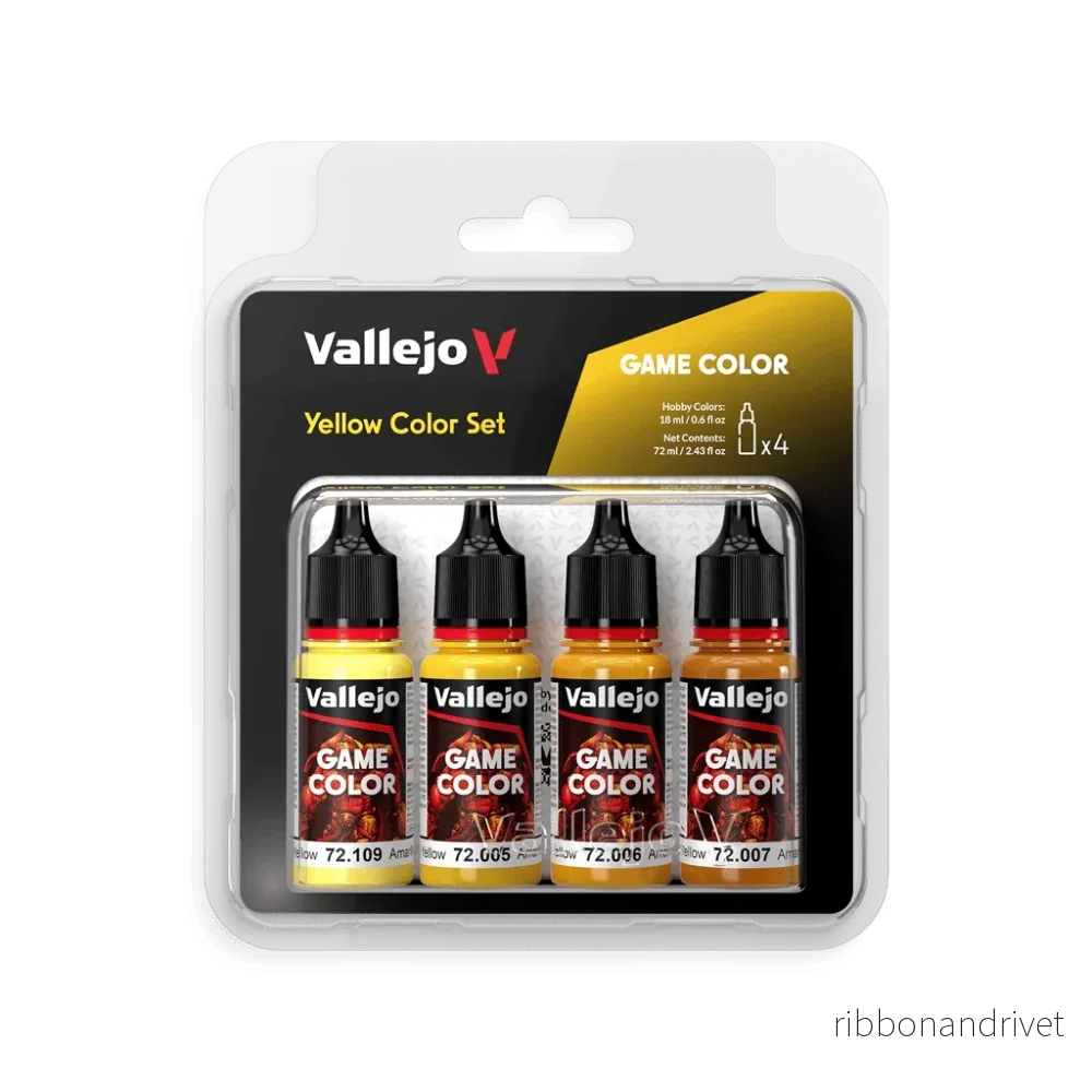 Vallejo – Game Color / 4 färger – Gul färgset 18 ml Vallejo – Game Color / 4 färger – Gul färgset 18 ml