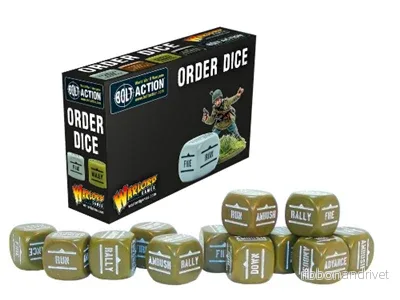 Bolt Action Order Dice – Olive Drab (12-pack) Bolt Action Order Dice – Olive Drab (12-pack)