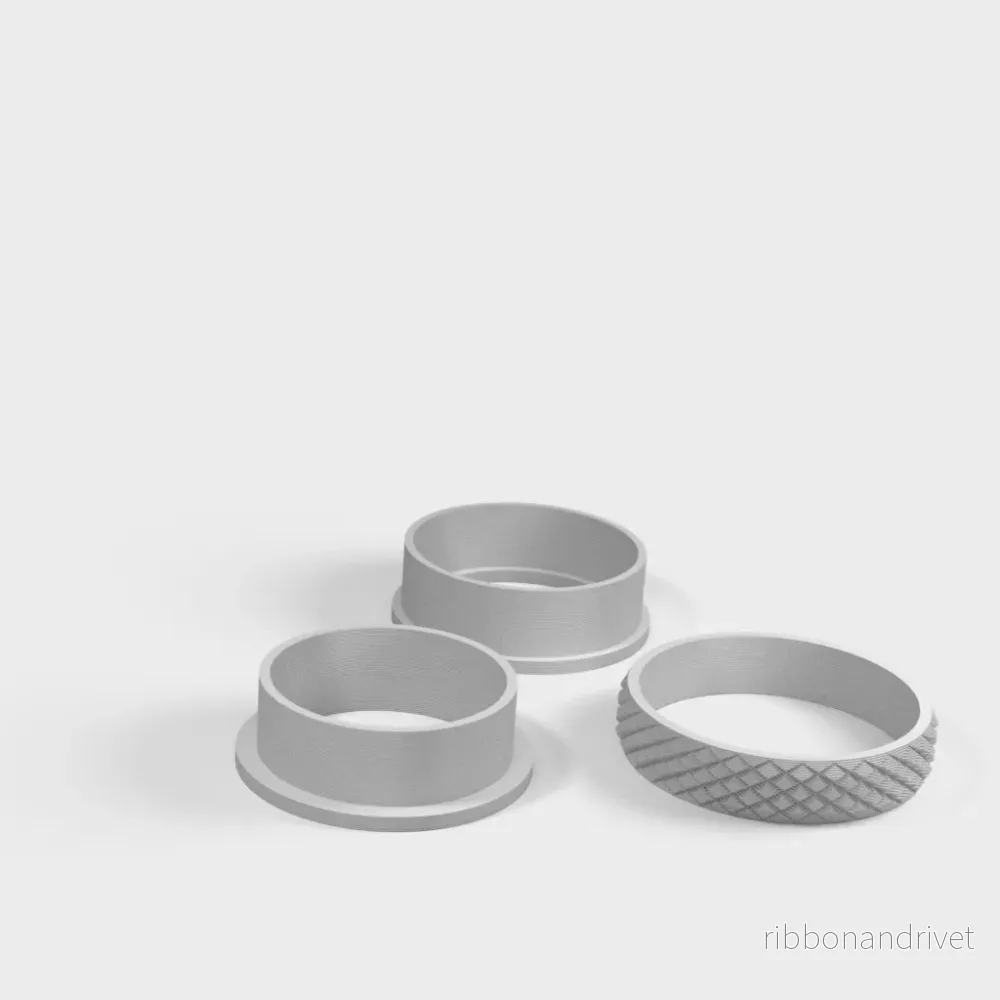 Vridbar fidget-ring med räfflad yta - Bild 3