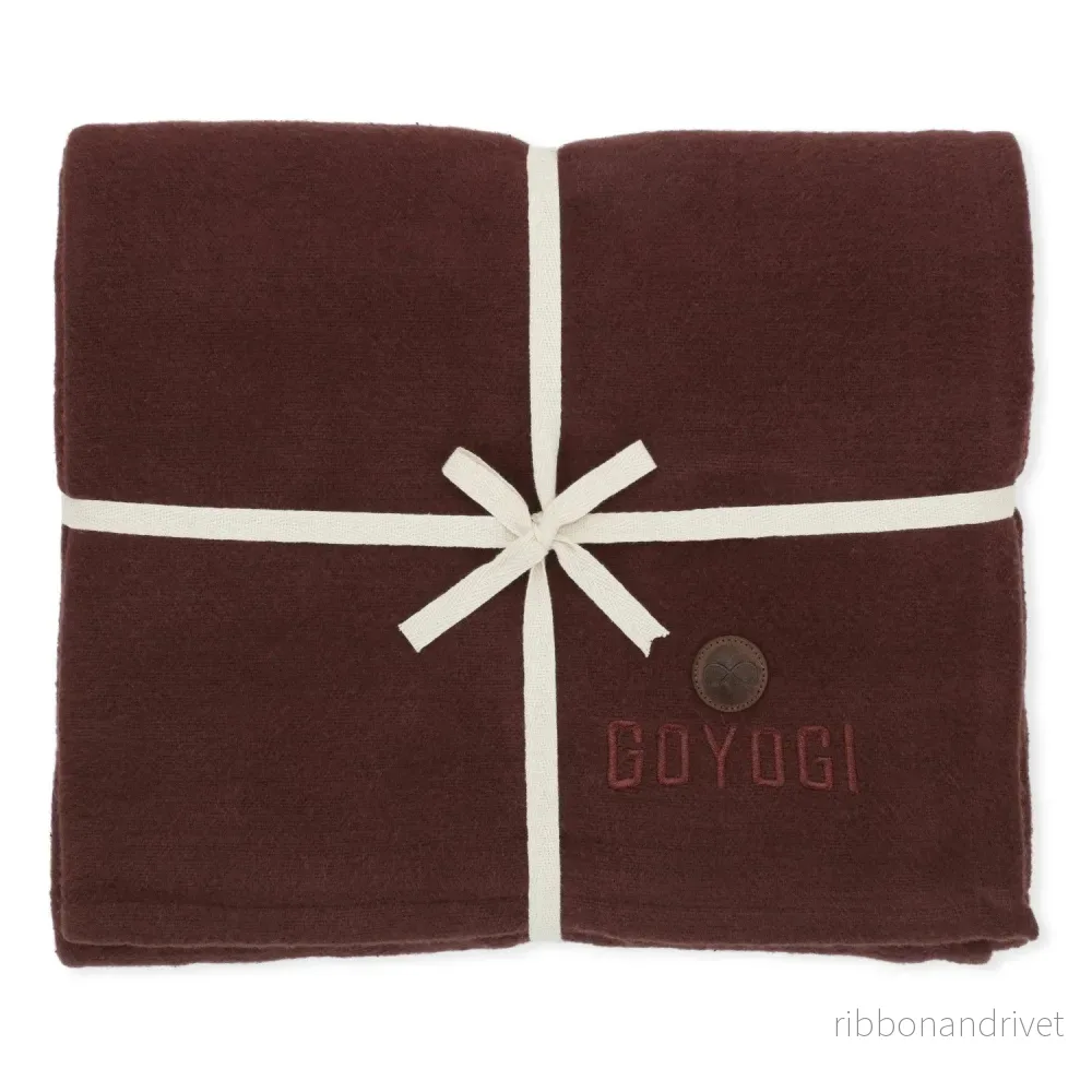 Calm Organic Cotton Yoga Blanket – Dark Brown Calm Organic Cotton Yoga Blanket – Dark Brown