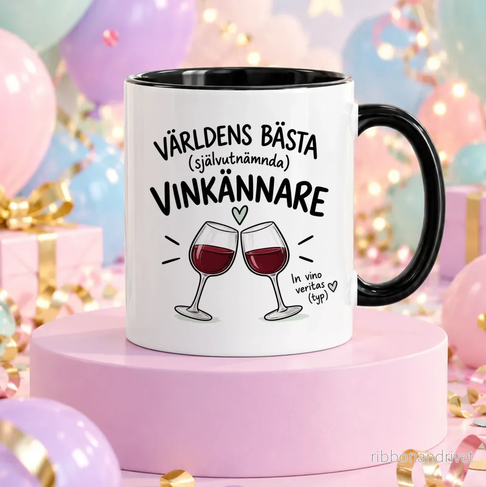 Självutnämnd vinkännare | Rolig mugg - Bild 3