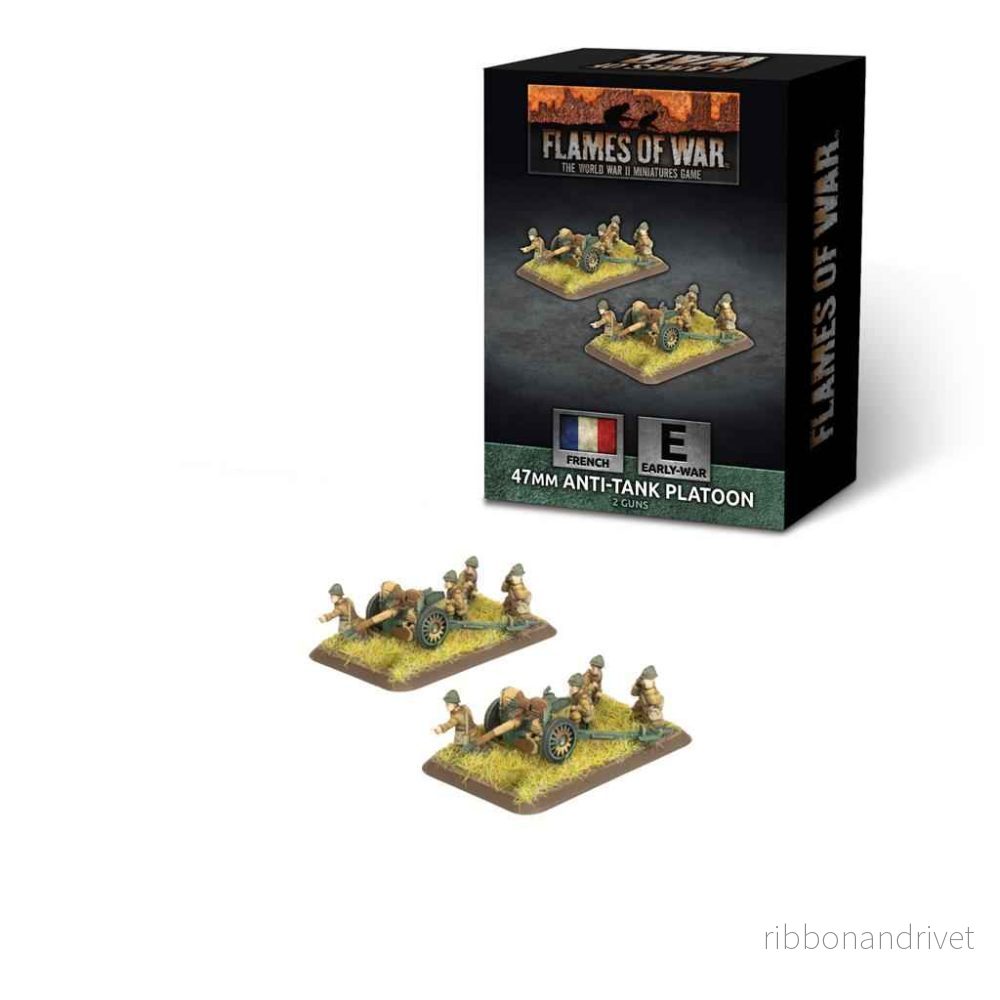 Flames of War – APX 47 mm modèle 1937 Anti-tankpluton (2 kanoner) Flames of War – APX 47 mm modèle 1937 Anti-tankpluton (2 kanoner)