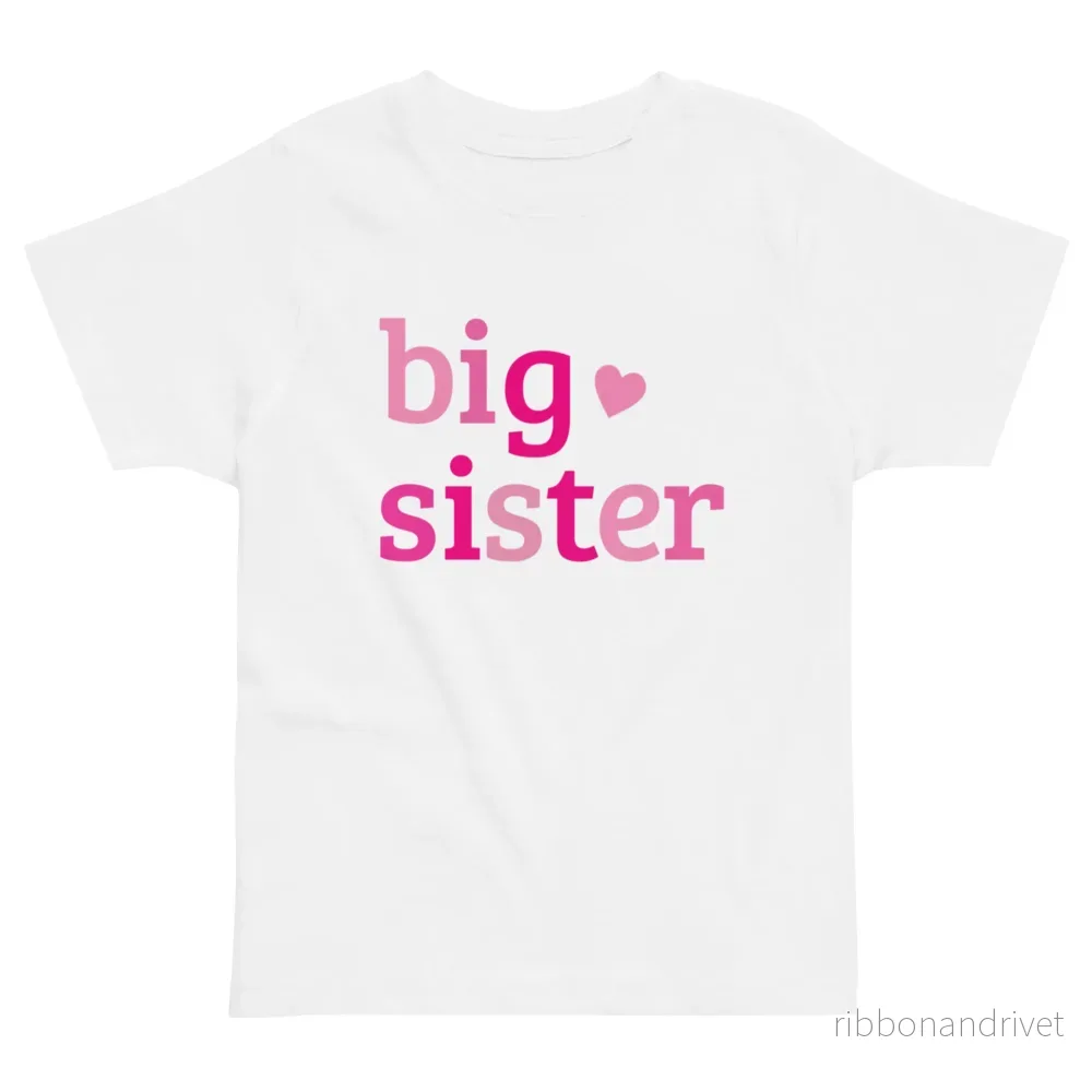 Big Sister – Rosa t-shirt - Bild 2