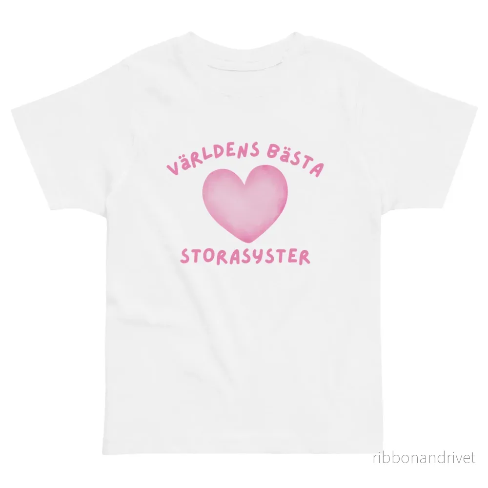 Världens Bästa Storasyster T-shirt - Hjärta - Bild 2