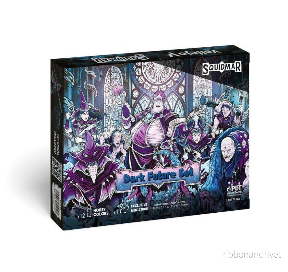 Vallejo Game Color – Dark Future Set 12 färger + figur 18 ml