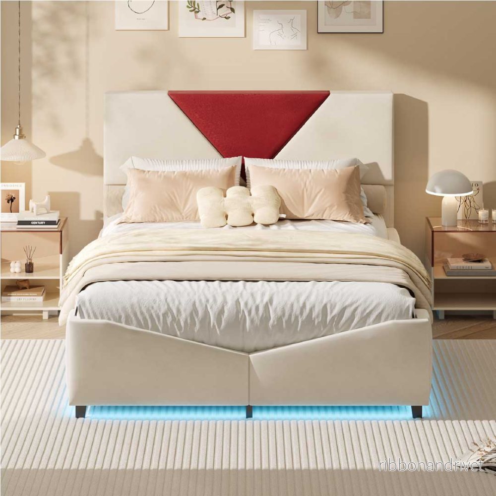 Yelenaro LED-kontinentalsäng med gastryck och förvaring 140/160×200 Yelenaro LED-kontinentalsäng med gastryck och förvaring 140/160×200