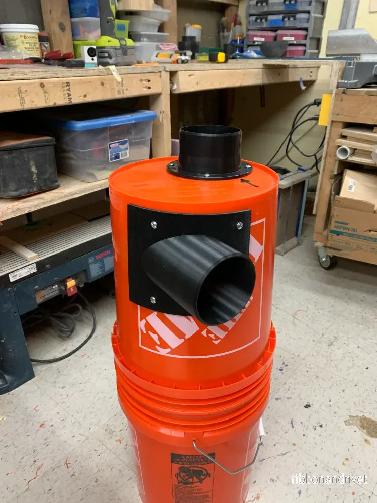 Sidomonterad cyklondammavskiljare för 5-gallons hink Sidomonterad cyklondammavskiljare för 5-gallons hink