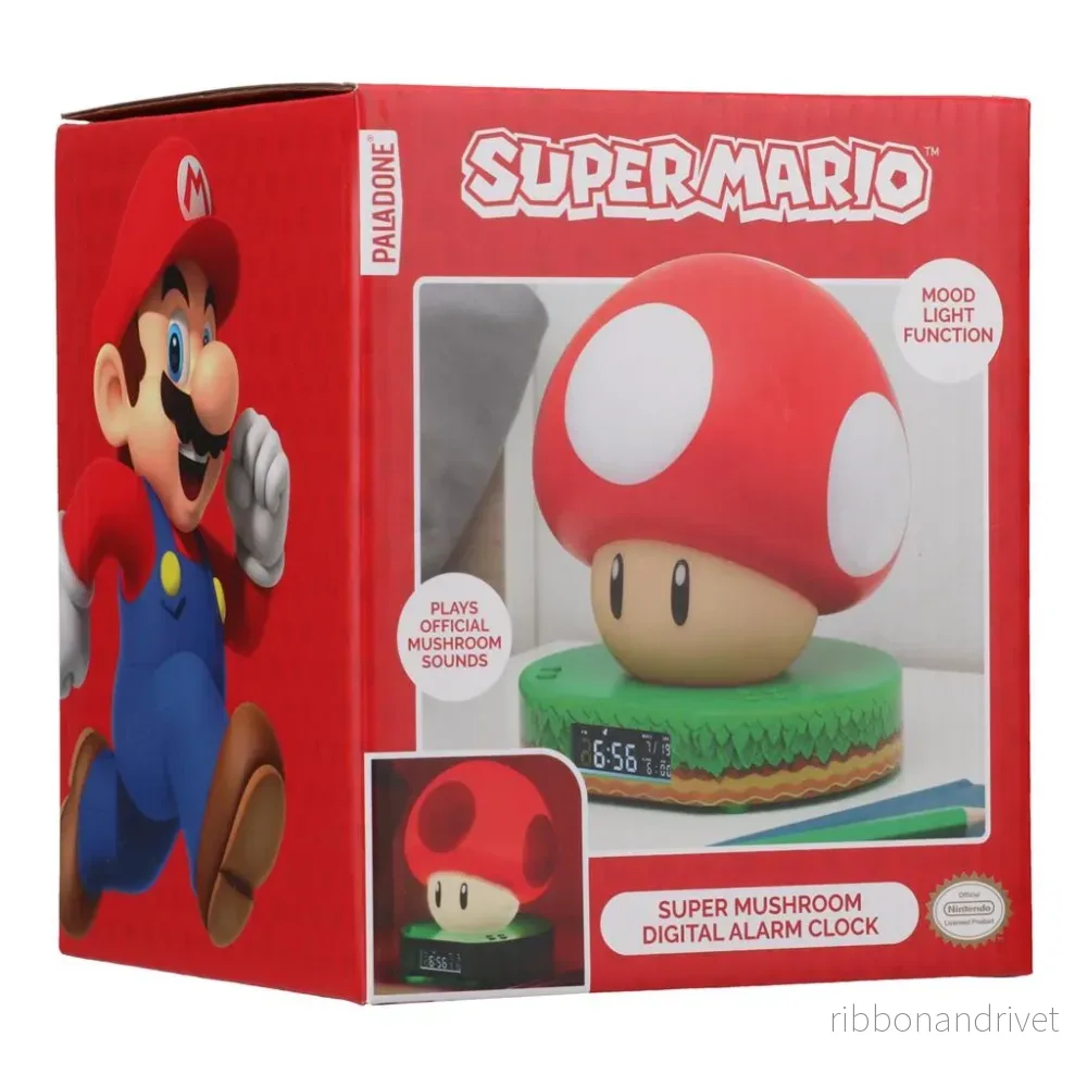 Super Mario Super Mushroom Digital Väckarklocka Super Mario Super Mushroom Digital Väckarklocka
