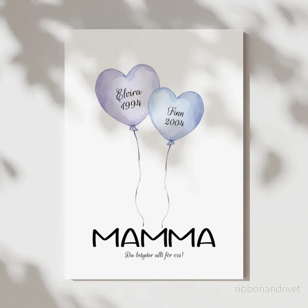 Ballonger | Till mamma | Personlig poster - Bild 2