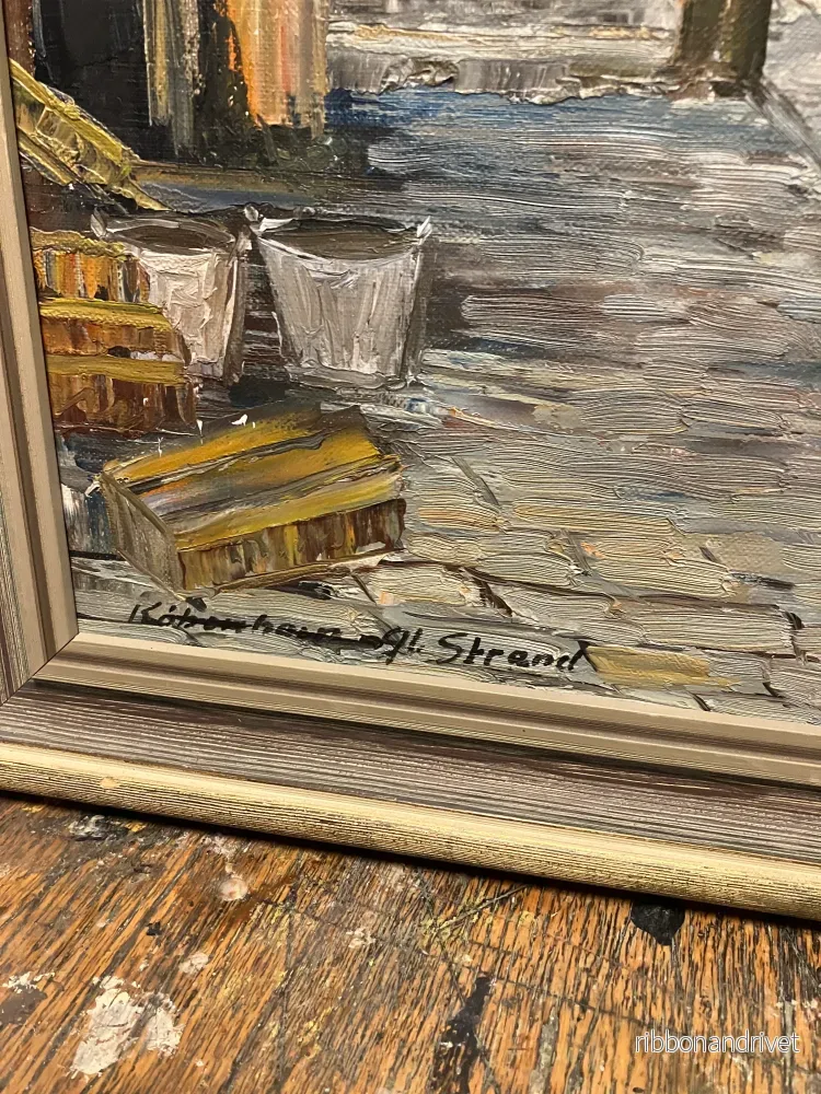 Olja på duk över København Gamle Strand - Bild 2