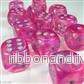 Chessex Borealis 16mm d6 Pink/Silver Luminary Dice Block (12 Dice) - Bild 2