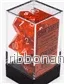 Chessex Translucent Polyhedral 7-Die Set - Orange/White - Bild 2
