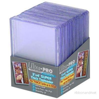 UP - Toploader - 3" x 4" Supertjock 100PT (25 bitar)