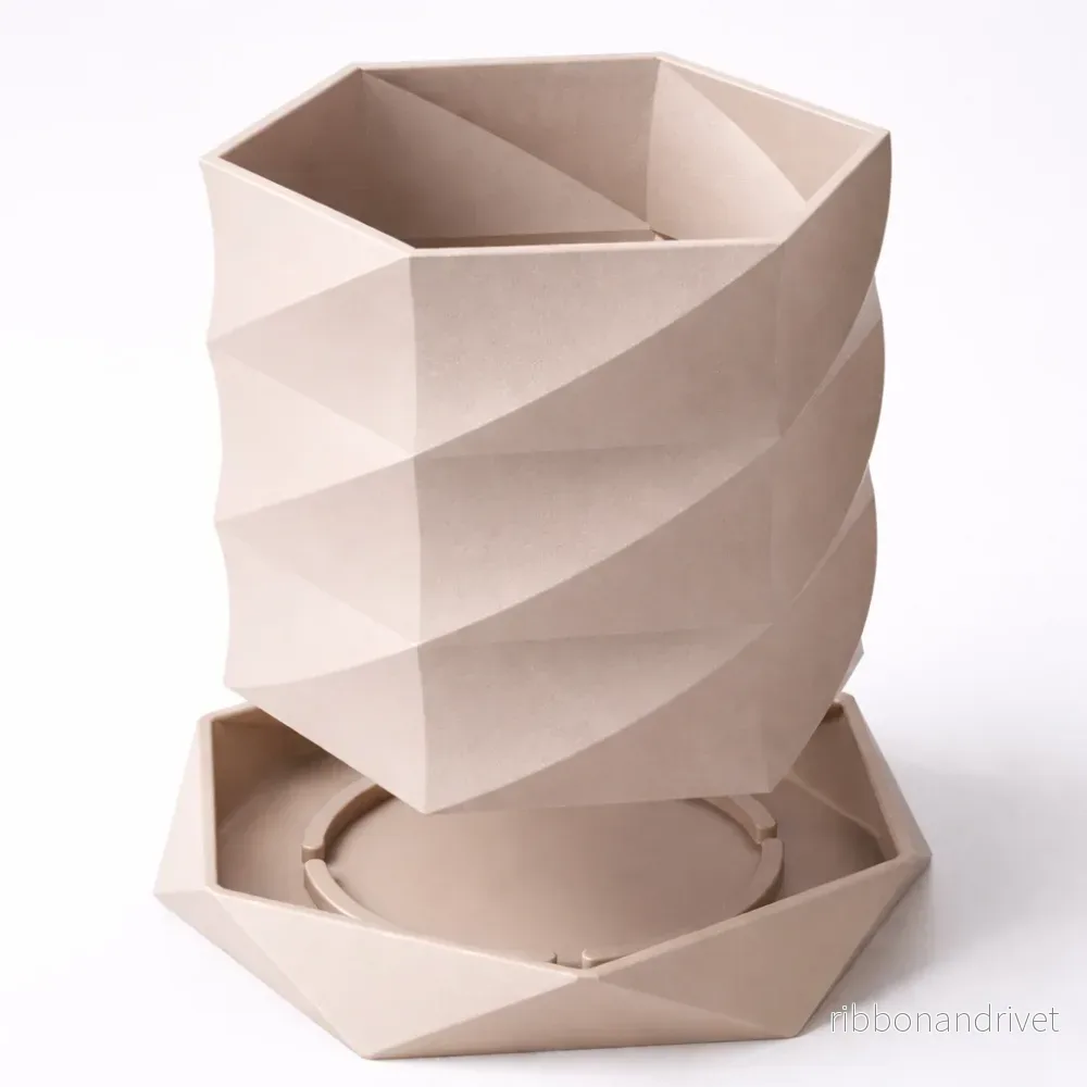 Geometrisk blomkruka vriden - Bild 2