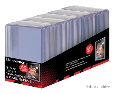 UP - 3" x 4" Super Thick 130PT Toploader med Tjocka Kortsleeves 50st - Bild 2
