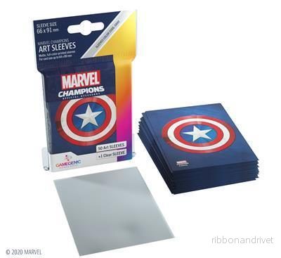 Gamegenic - Marvel Champions Konsthylsor - Captain America (50+1 Ärmar) - Bild 2