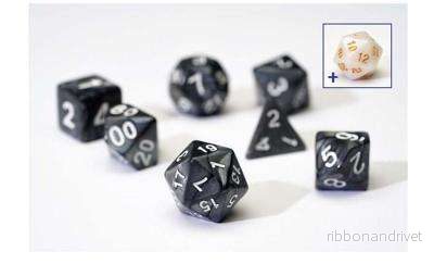 Sirius Dice - Pearl Charcoal Grey Acryli