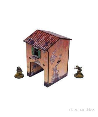 WW2 Italy Gate House (1) förmålad 28 mm/1:56 WW2 Italy Gate House (1) förmålad 28 mm/1:56