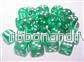 Chessex Translucent 12mm d6 med pips Tärningsblock (36 tärningar) - Grön med vit - Bild 2