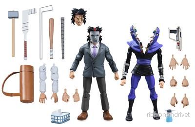 TMNT – 7" Action Figur - Business Suit Casey Jones & Split Foot Soldier 2 Pack - Bild 2