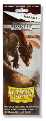 Dragon Shield Standard Perfect Fit Sealable Sleeves – Smoke (100 Sleeves) Dragon Shield Standard Perfect Fit Sealable Sleeves – Smoke (100 Sleeves)