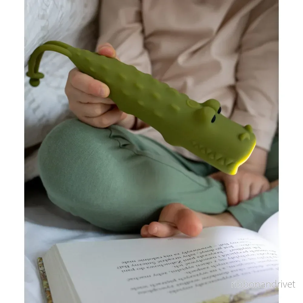 Krokodilformad ficklampa i Mjuk Silikon dimbar och laddningsbar- Crocodile CROCO - Bild 2