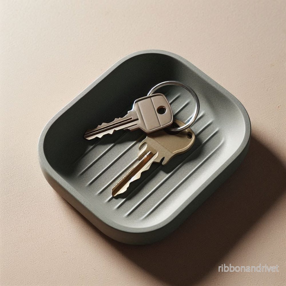 Modern nyckelbricka med ribbad botten - Bild 2
