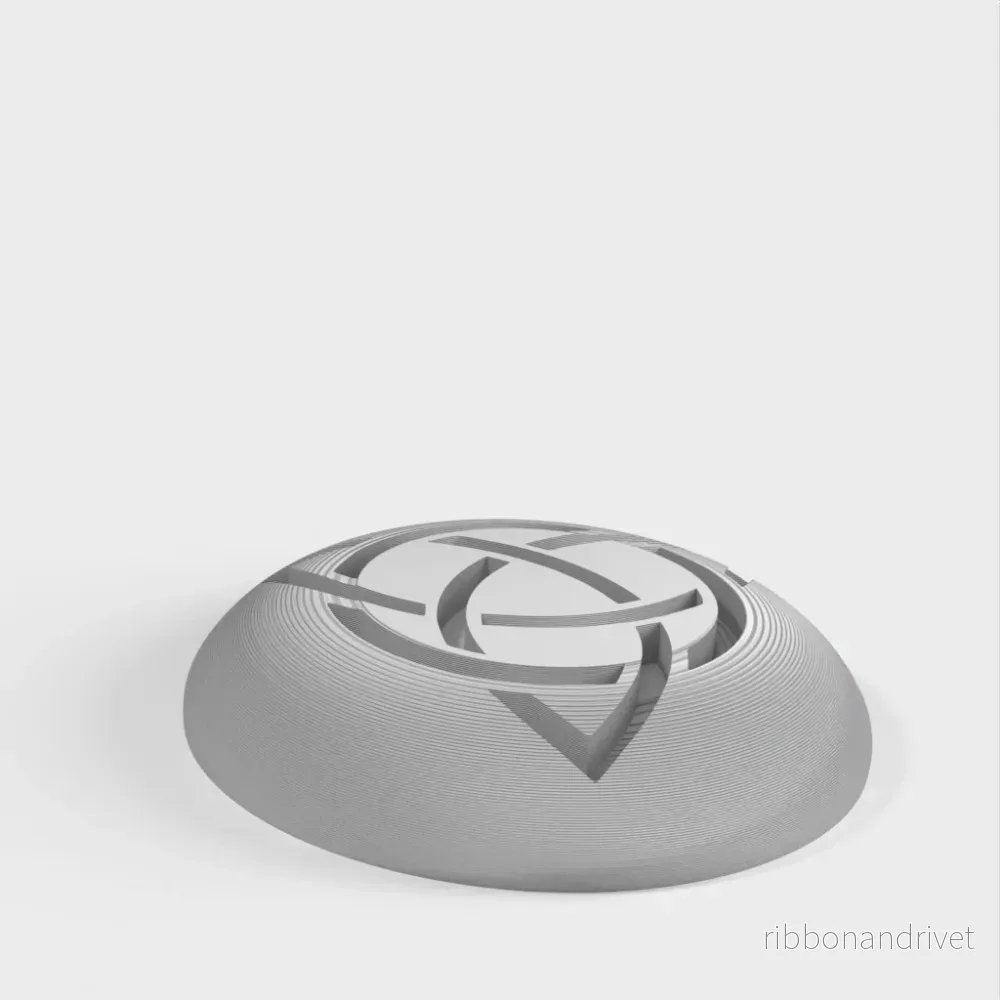 Flerfärgad Triquetra lådknopp med M4-mutter - Bild 3