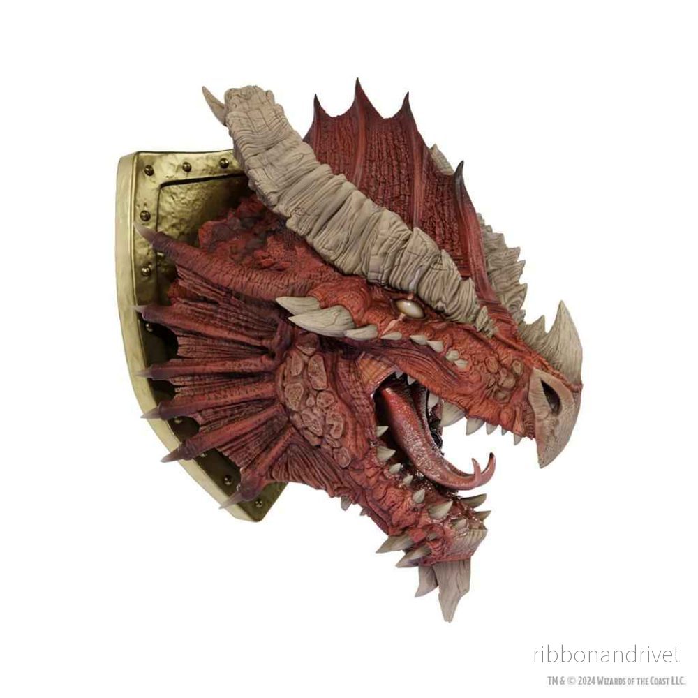 D&D Repliker från Realms: Antique Röd Drak Troféplakett – Begränsad Upplaga 50-årsjubileum D&D Repliker från Realms: Antique Röd Drak Troféplakett – Begränsad Upplaga 50-årsjubileum